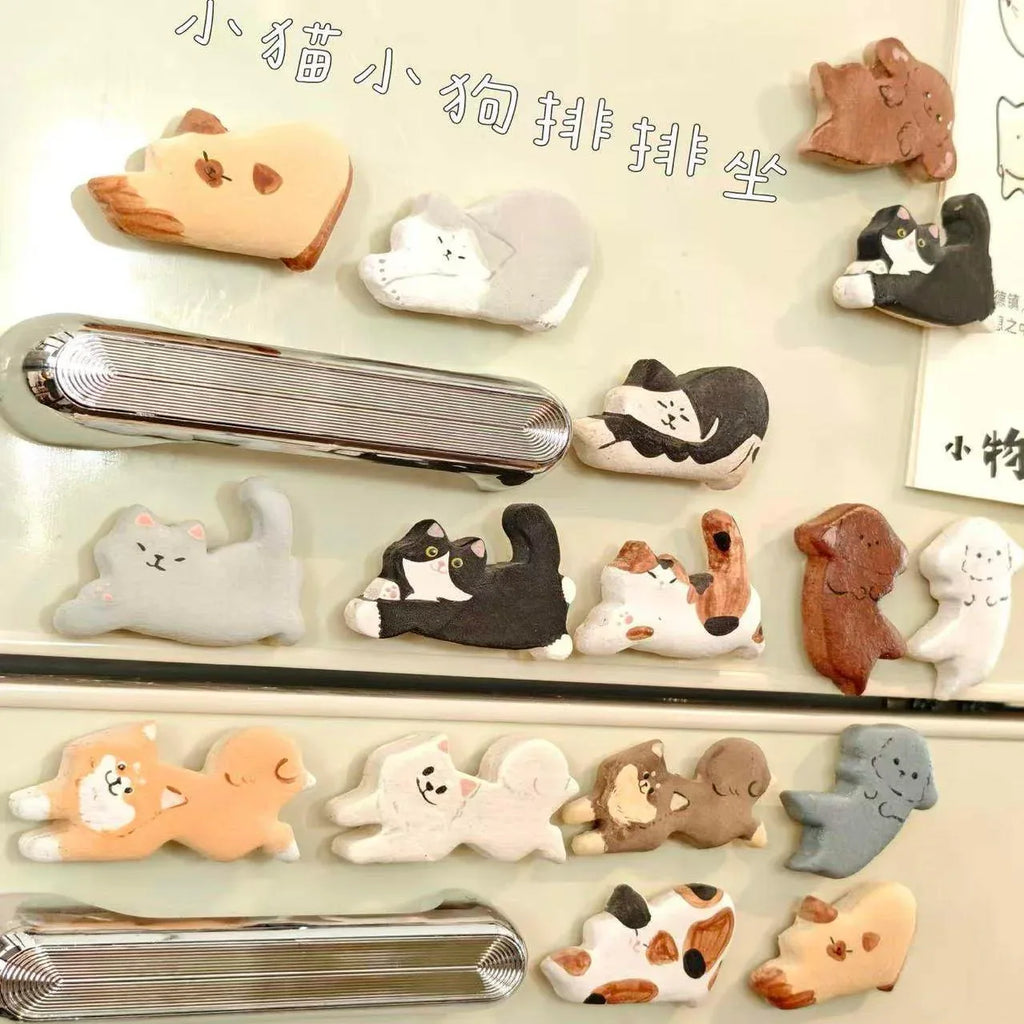 Cat refrigerator magnets - PetCeramicArt