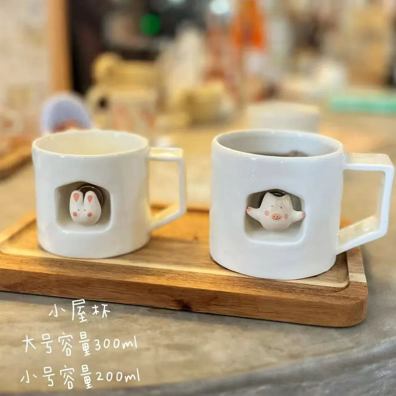 Magnetic dog-shaped coffee cup - PetCeramicArt