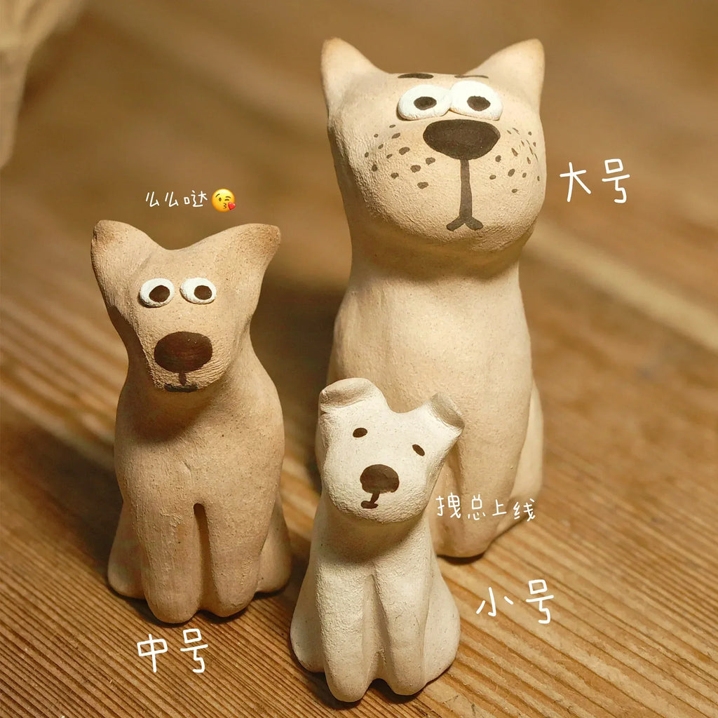 Strange dog ceramic ornament - PetCeramicArt