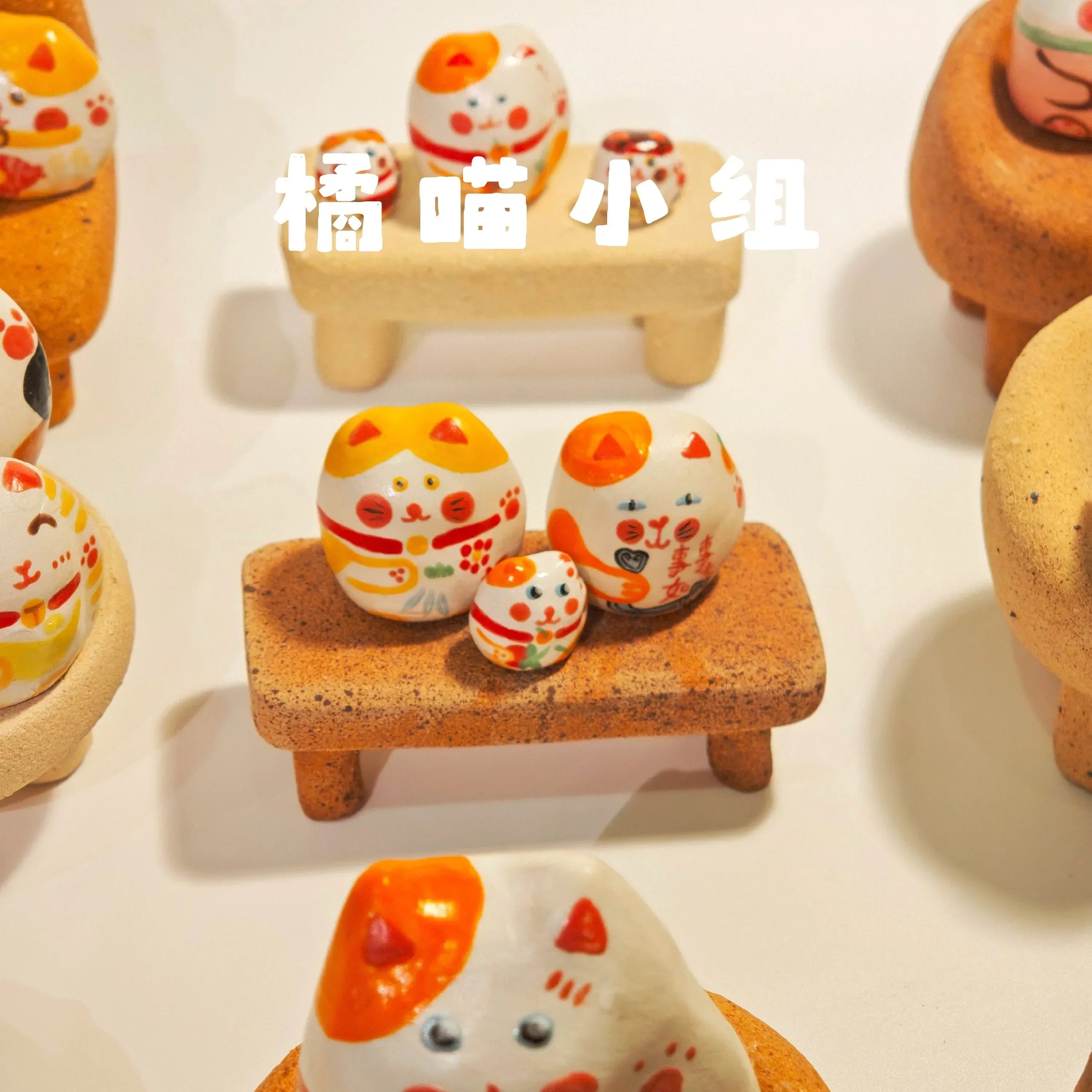 Lucky Cat Figurine | Handmade Gift Set - PetCeramicArt