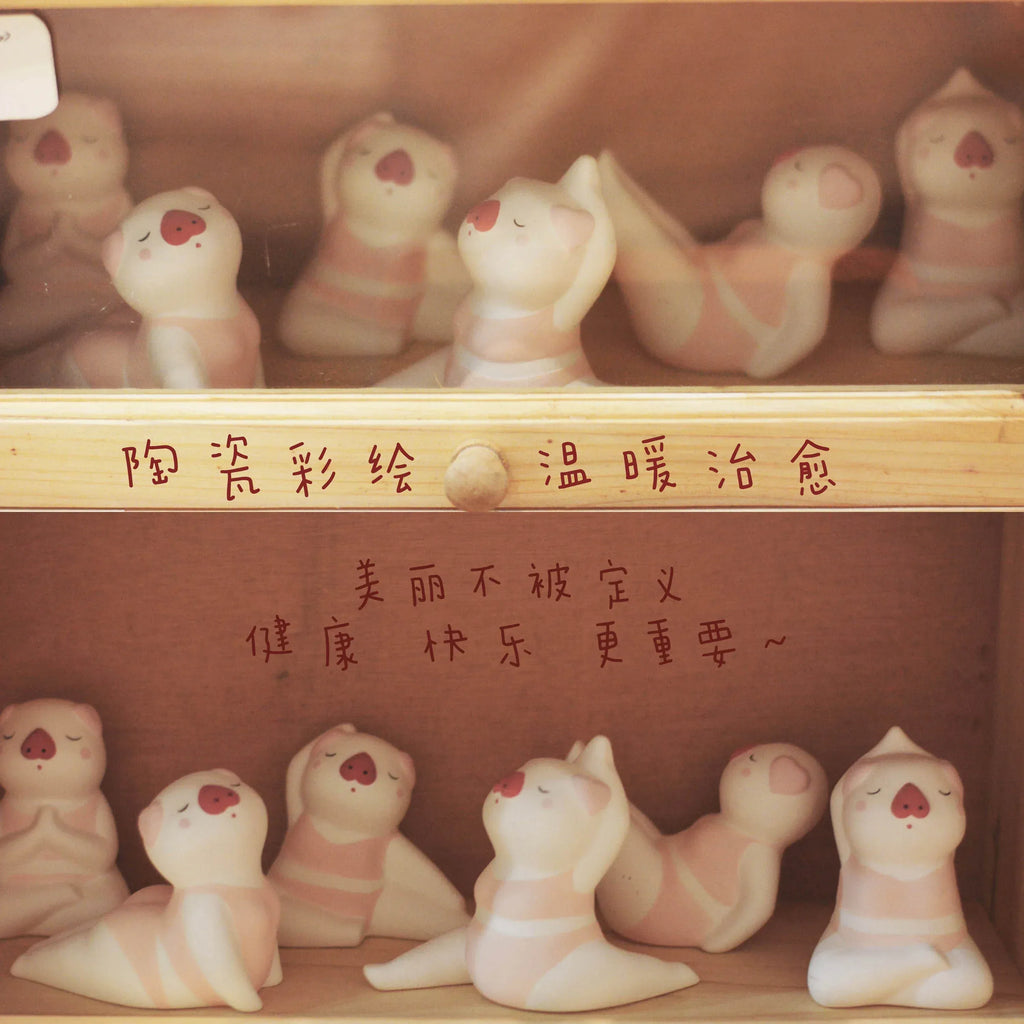 Ceramic Yoga Pig | Healing Toy - PetCeramicArt