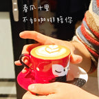 Fox coffee cup - PetCeramicArt