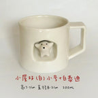 Magnetic dog-shaped coffee cup - PetCeramicArt