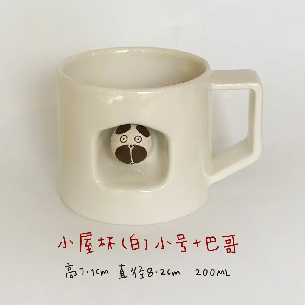 Magnetic dog-shaped coffee cup - PetCeramicArt