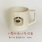 Magnetic dog-shaped coffee cup - PetCeramicArt