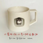 Magnetic dog-shaped coffee cup - PetCeramicArt