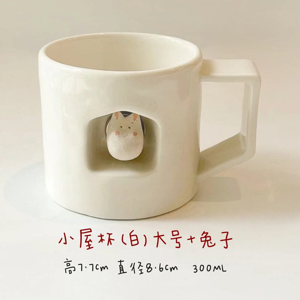 Magnetic dog-shaped coffee cup - PetCeramicArt