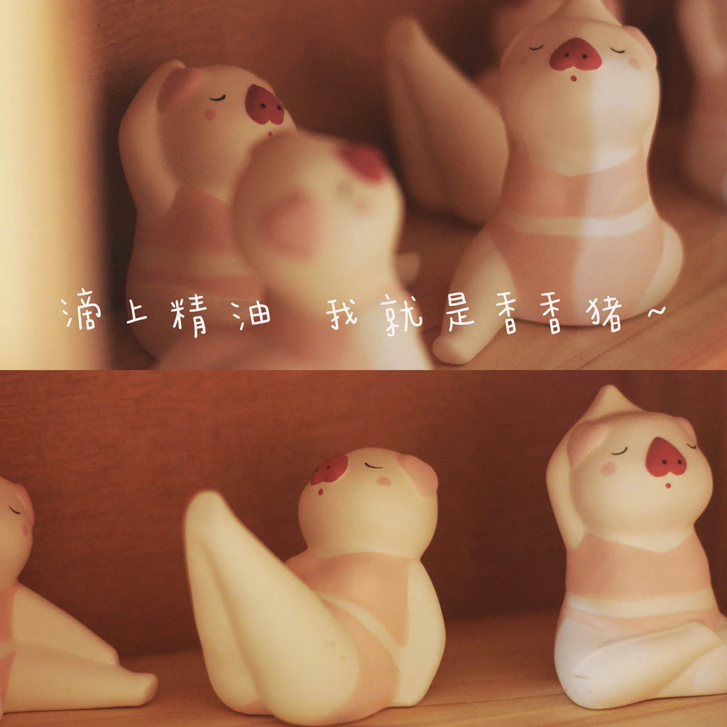 Ceramic Yoga Pig | Healing Toy - PetCeramicArt