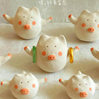 Pig figurines | Cute pig plush toys - PetCeramicArt