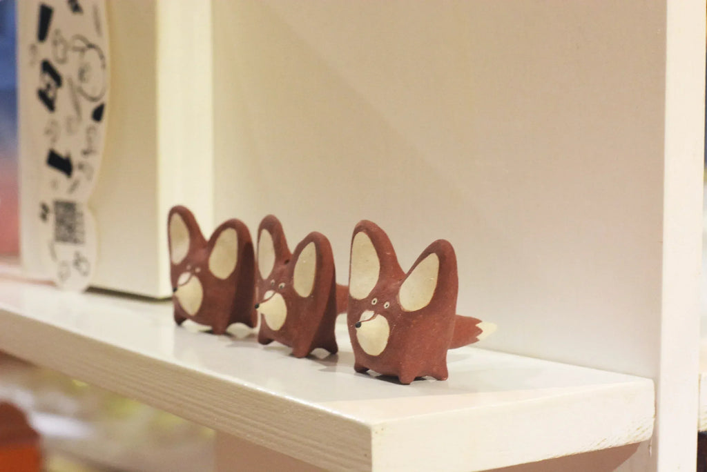 Big-eared fox ceramic ornament - PetCeramicArt