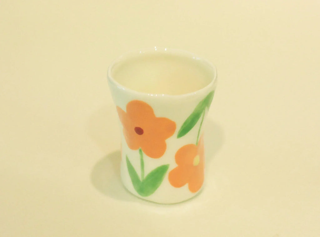 Handmade ceramic teacup | Hand-painted floral pattern. - PetCeramicArt