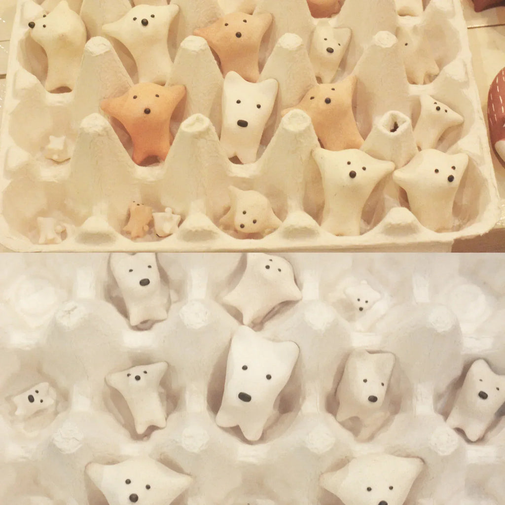 Ceramic dog figurine | Miniature handmade dog - PetCeramicArt