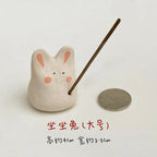 Ceramic ornaments | Rabbit incense holder - PetCeramicArt