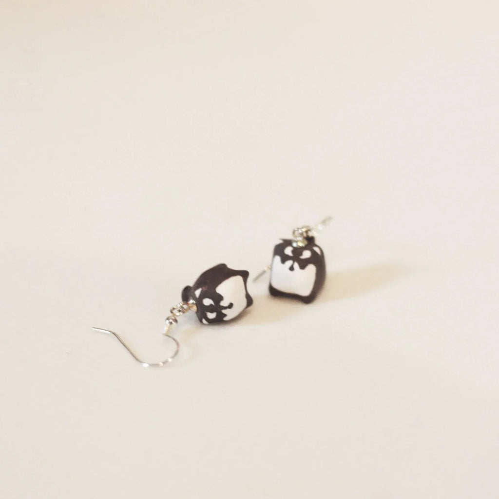 Handmade earrings | Ceramic animal designs - PetCeramicArt