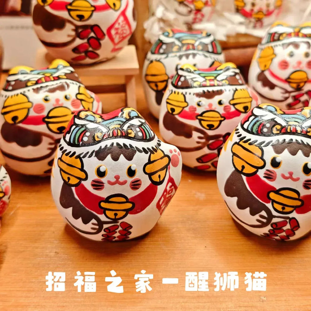 Lucky cat ceramic ornament - PetCeramicArt