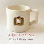 Magnetic dog-shaped coffee cup - PetCeramicArt