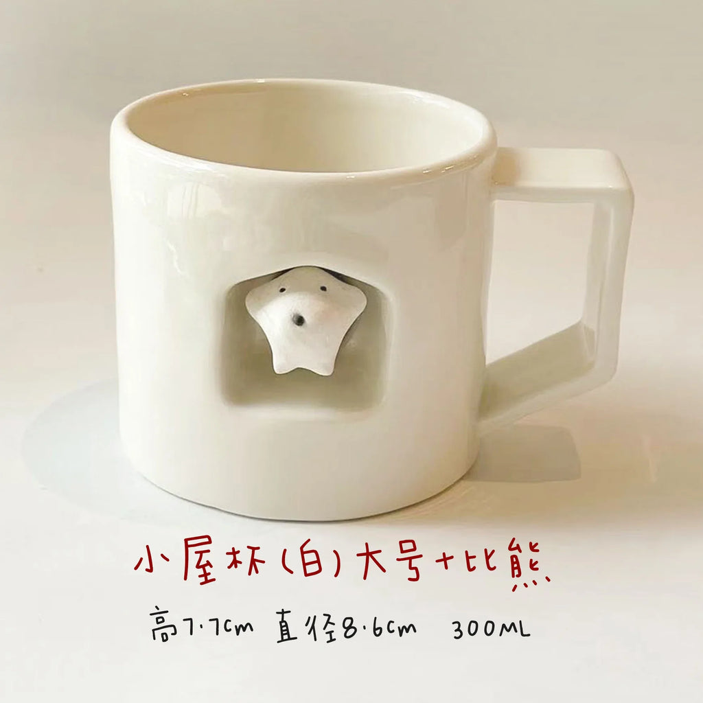 Magnetic dog-shaped coffee cup - PetCeramicArt