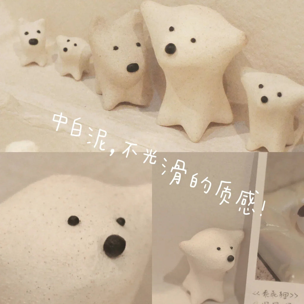 Ceramic dog figurine | Miniature handmade dog - PetCeramicArt