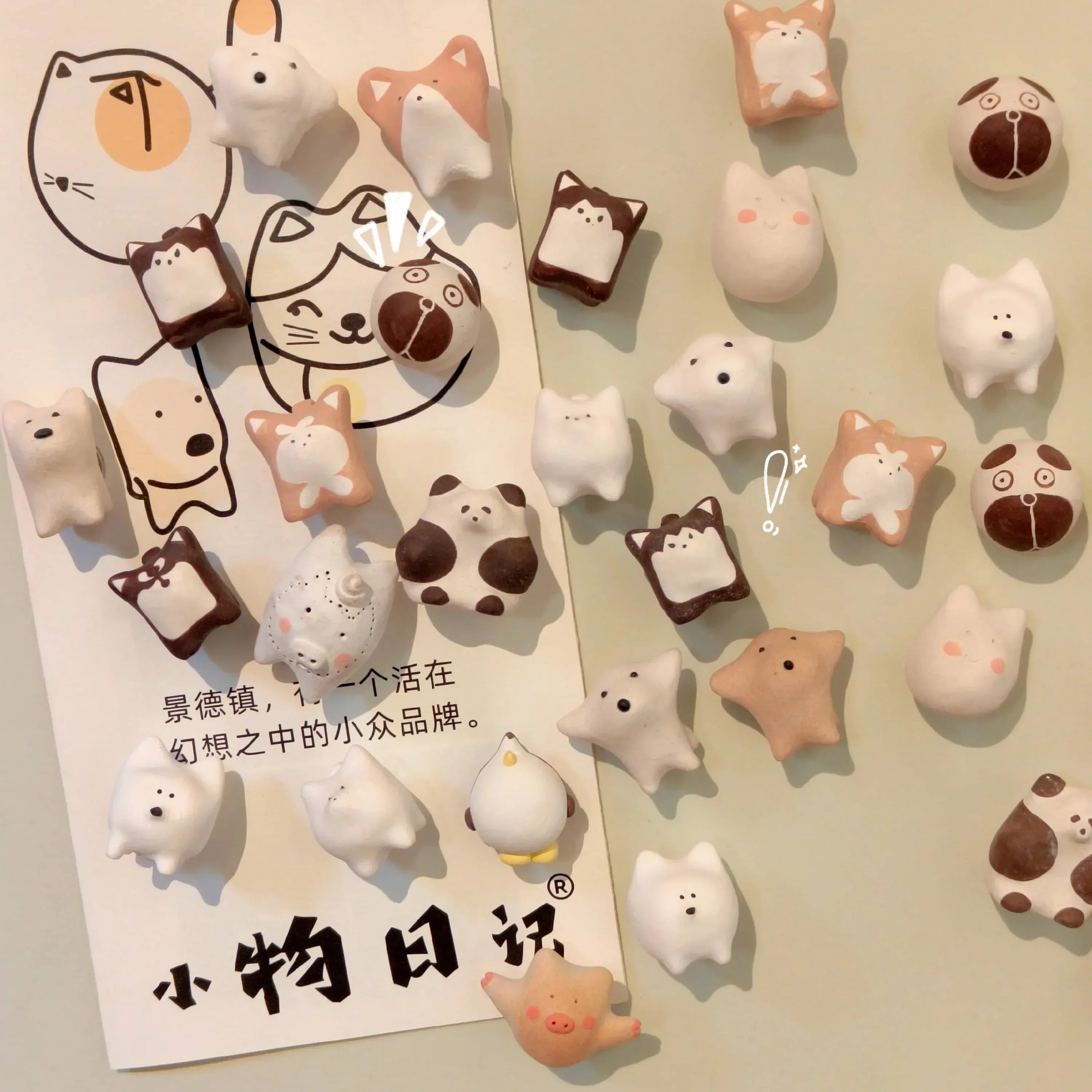 Animal refrigerator magnets | Handmade ceramics - PetCeramicArt