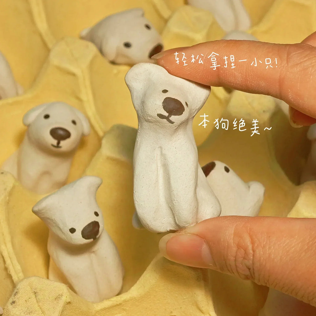 Strange dog ceramic ornament - PetCeramicArt