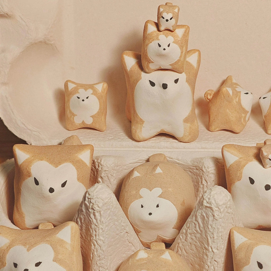 Shiba Inu ceramic ornament - PetCeramicArt