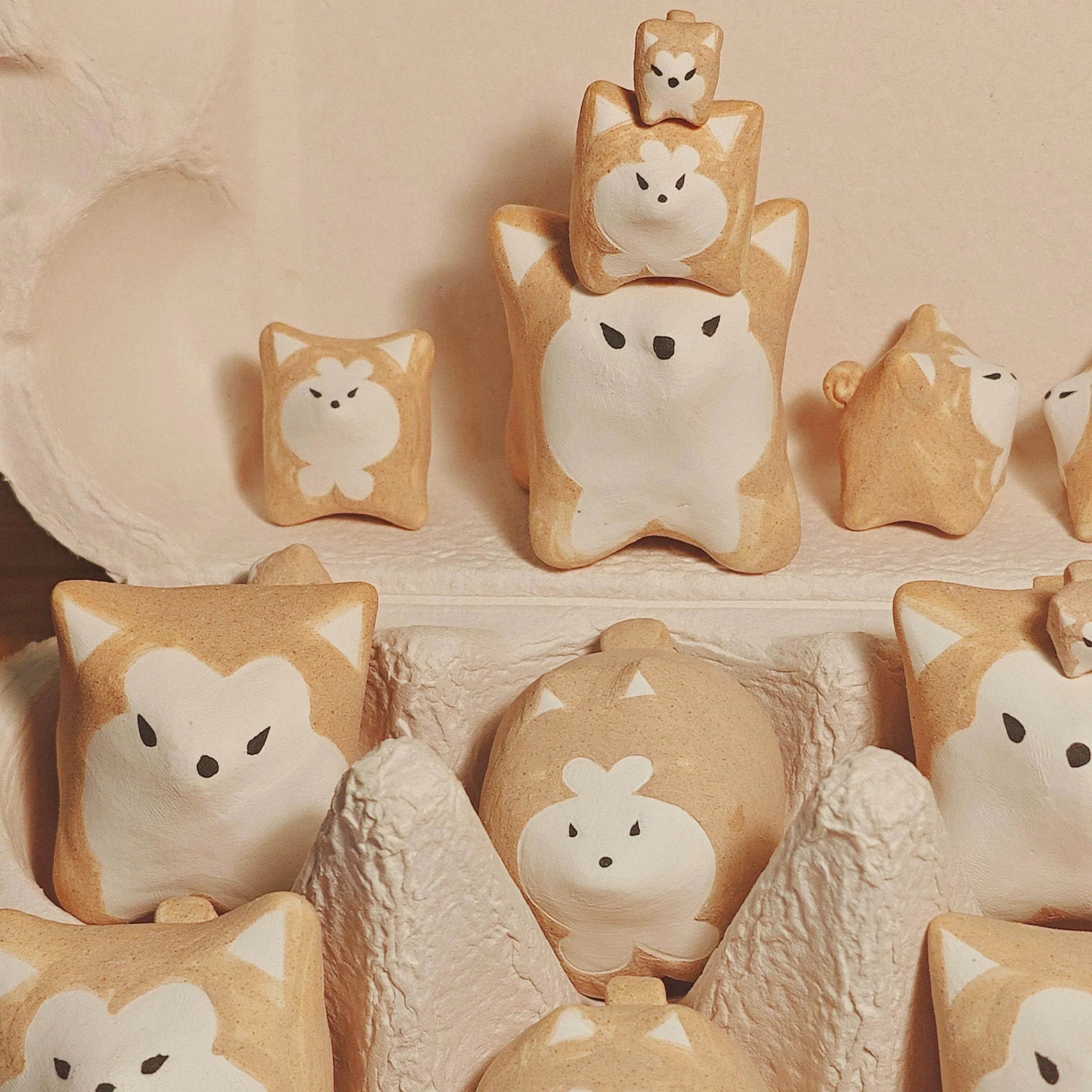 Shiba Inu ceramic ornament - PetCeramicArt