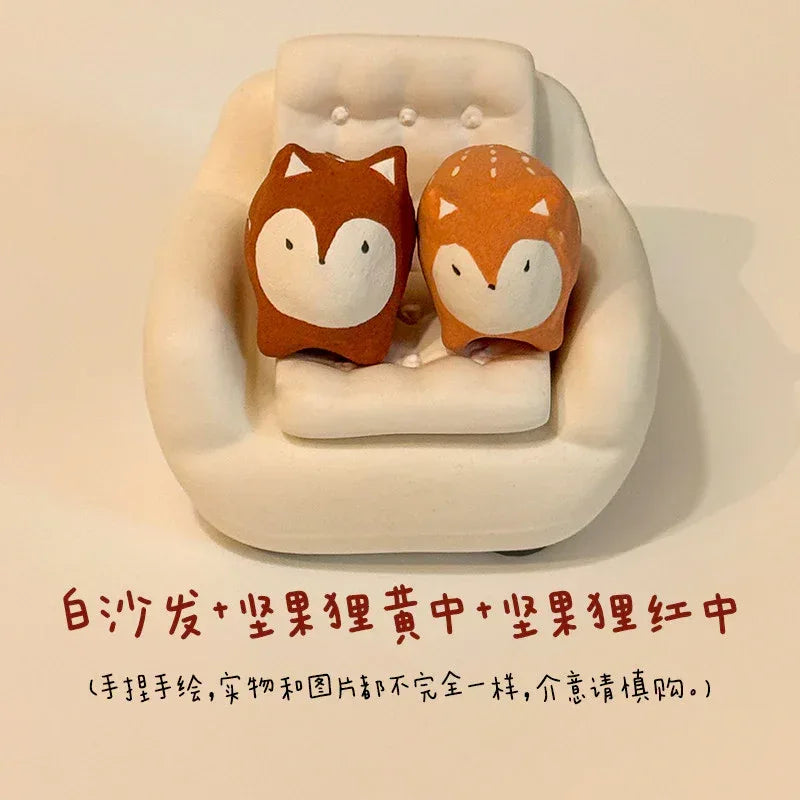 Miniature Ceramic Sofa | Handmade Ceramic Model - PetCeramicArt