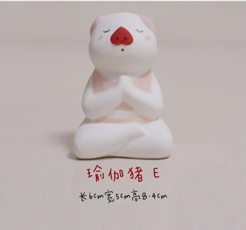 Ceramic Yoga Pig | Healing Toy - PetCeramicArt