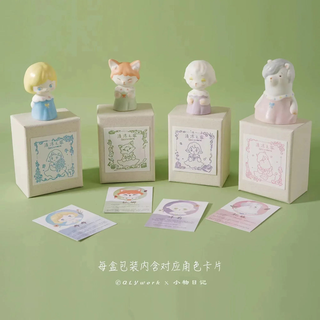 Cute little lamb and fox designs. - PetCeramicArt