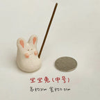 Ceramic ornaments | Rabbit incense holder - PetCeramicArt