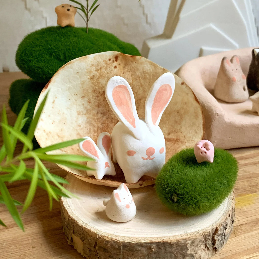 Ceramic ornaments | Rabbit incense holder - PetCeramicArt