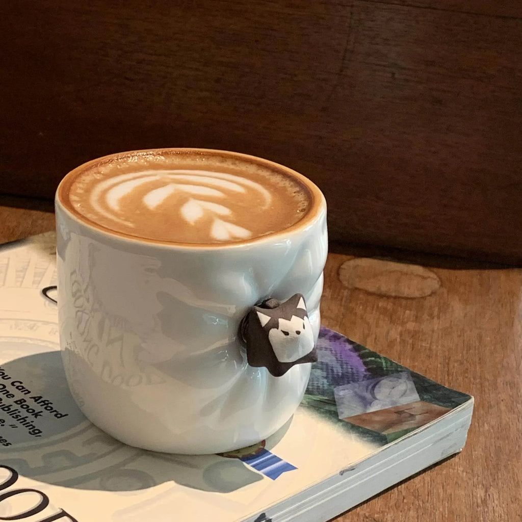 Ceramic coffee cup | Cute magnetic design - PetCeramicArt