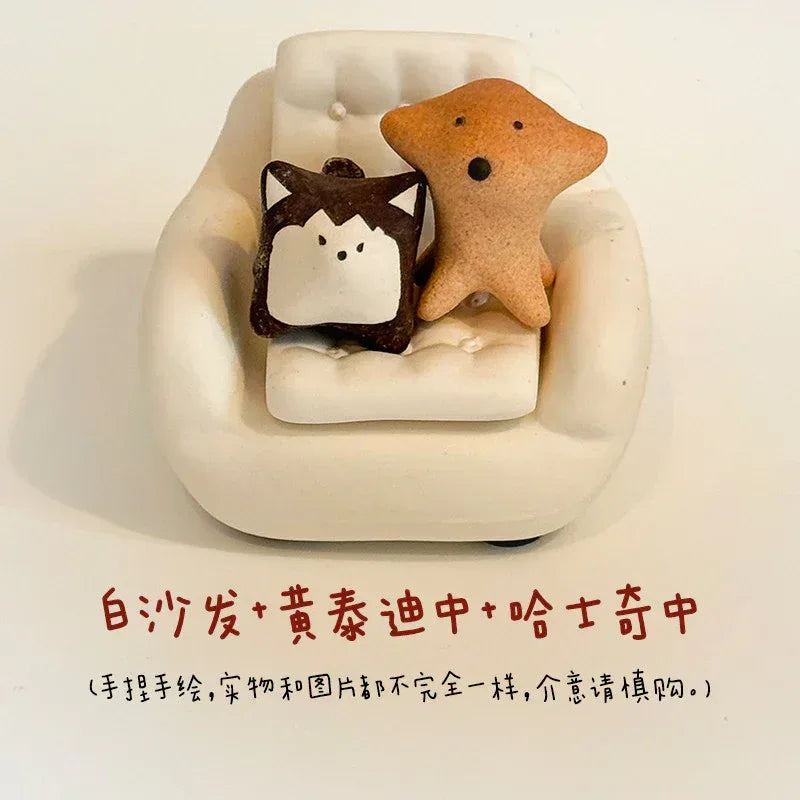 Miniature Ceramic Sofa | Handmade Ceramic Model - PetCeramicArt