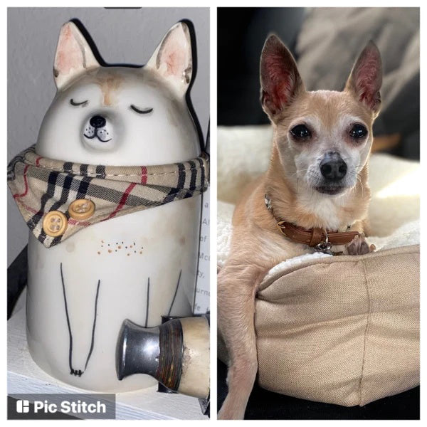 Custom Portrait Dog Storage Jar/Urn