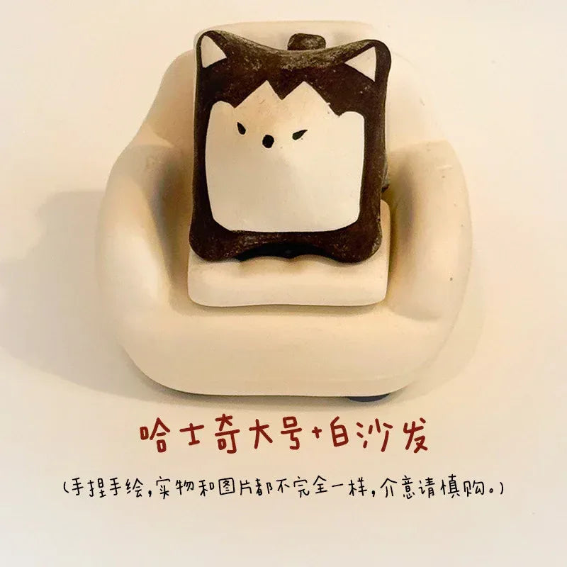 Miniature Ceramic Sofa | Handmade Ceramic Model - PetCeramicArt