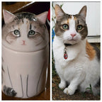 Cat Food Storage Jar/Urn-Customized Cat Memorial Gift
