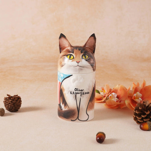 Cat's Urn/Jar/Ornament - PetCeramicArt