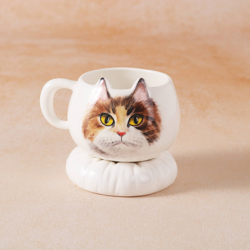 Cat Ear Mug and Coaster