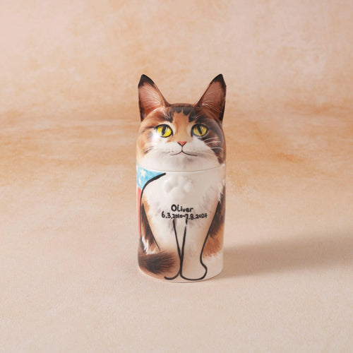 Cat's Urn/Jar/Ornament - PetCeramicArt