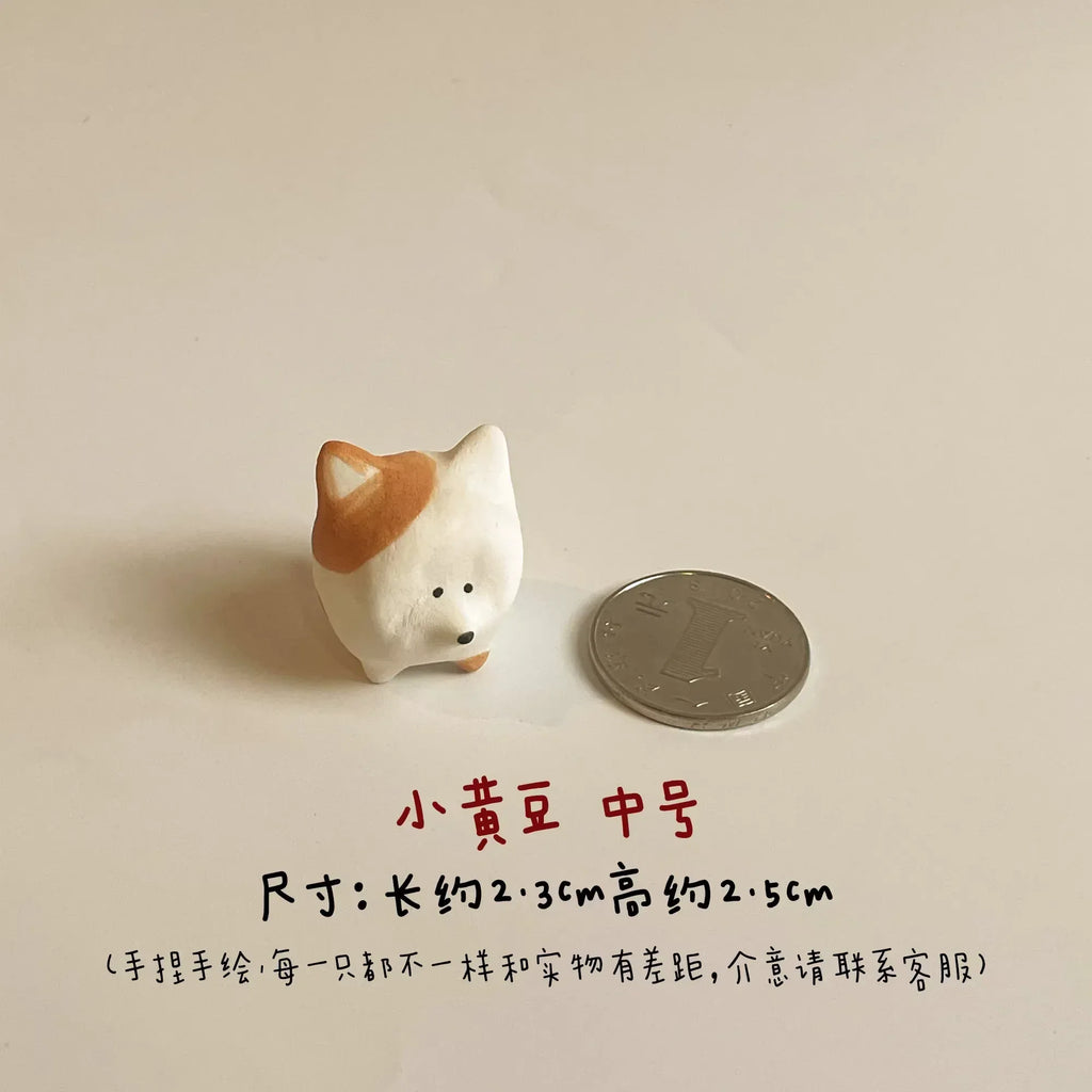 Ceramic Pomeranian and Samoyed dogs - PetCeramicArt