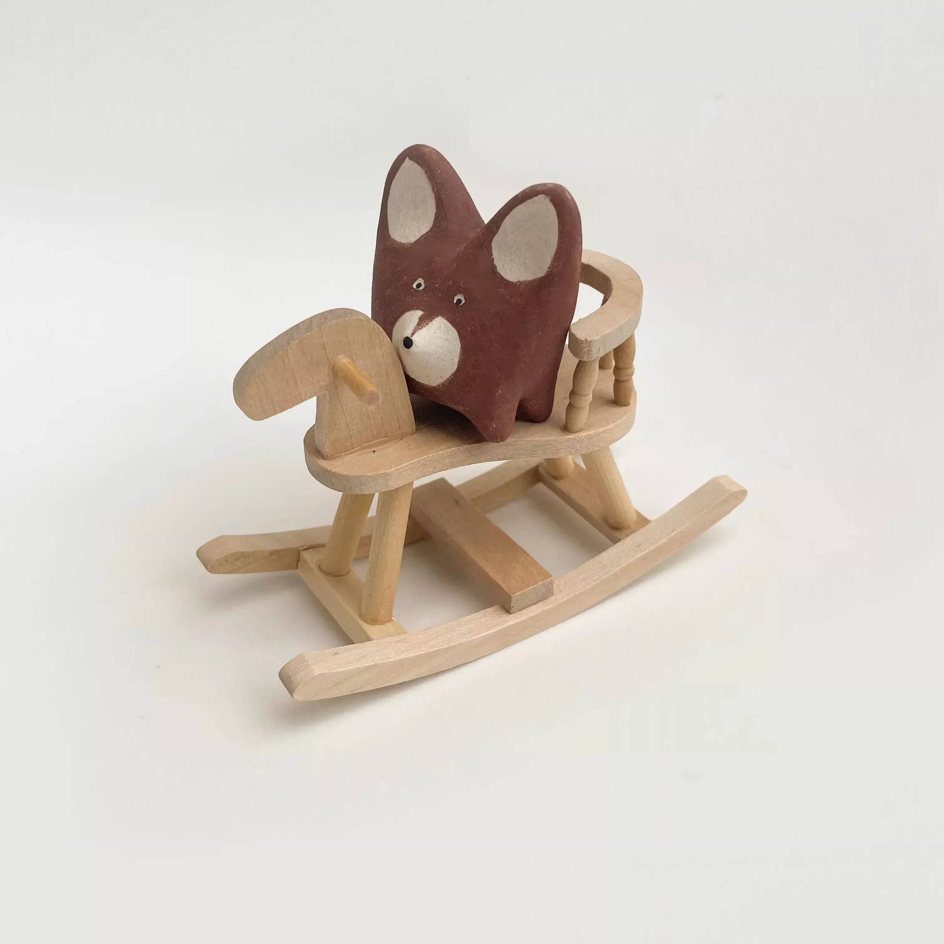 Big-eared fox ceramic ornament - PetCeramicArt