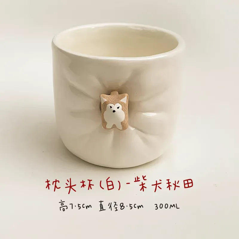 Ceramic coffee cup | Cute magnetic design - PetCeramicArt