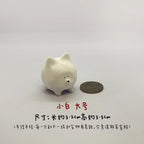 Ceramic Pomeranian and Samoyed dogs - PetCeramicArt