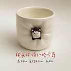 Ceramic coffee cup | Cute magnetic design - PetCeramicArt