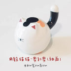 Round cat figurine - PetCeramicArt