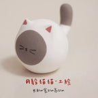 Round cat figurine - PetCeramicArt