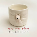 Ceramic coffee cup | Cute magnetic design - PetCeramicArt