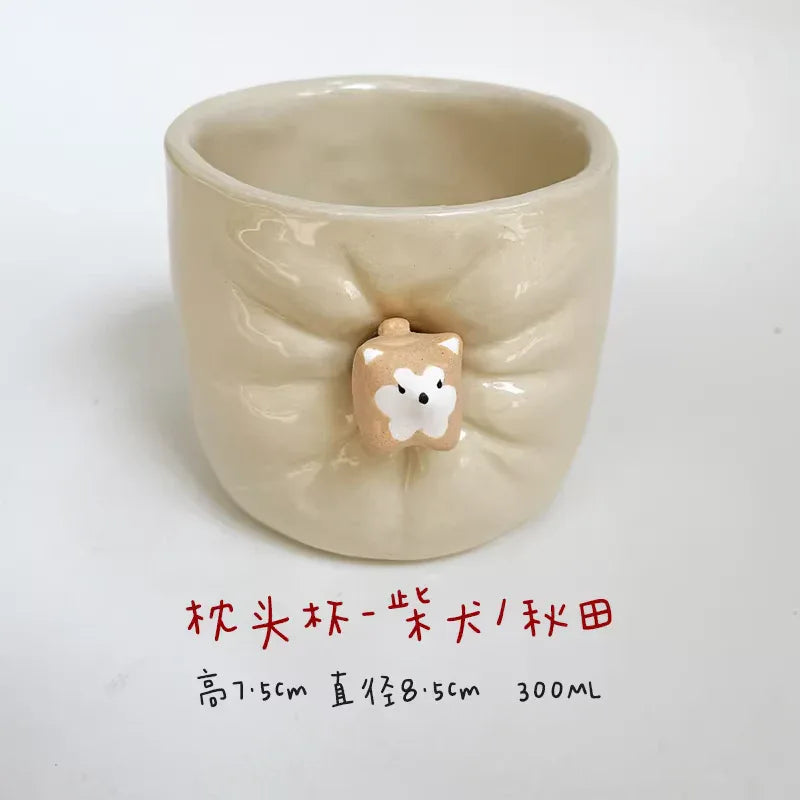 Ceramic coffee cup | Cute magnetic design - PetCeramicArt