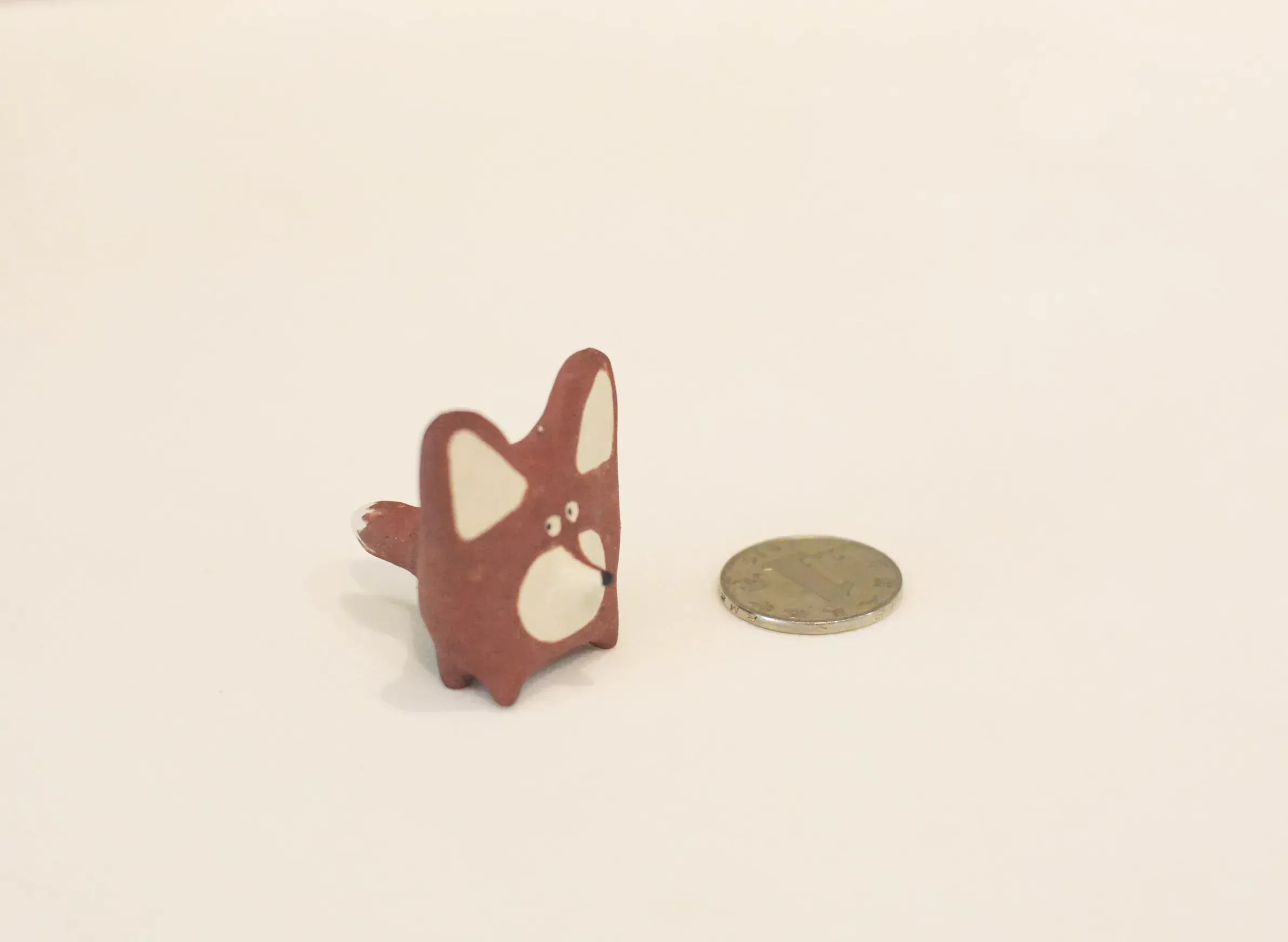 Big-eared fox ceramic ornament - PetCeramicArt