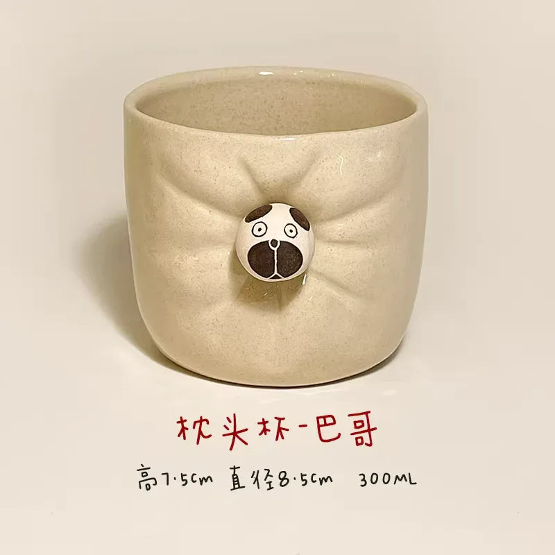 Ceramic coffee cup | Cute magnetic design - PetCeramicArt